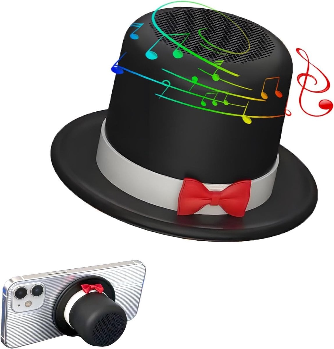 Draagbare mini bluetooth-luidspreker met hoedjesdesign, 360° hifi-geluid en handsfree bellen