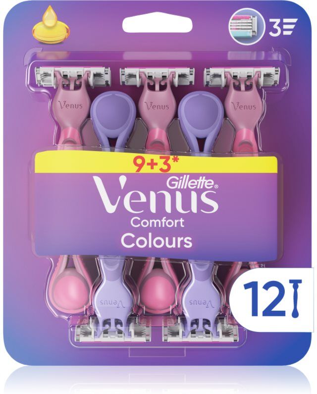 Gillette Venus Comfort Colours rasoirs jetables 12 pcs