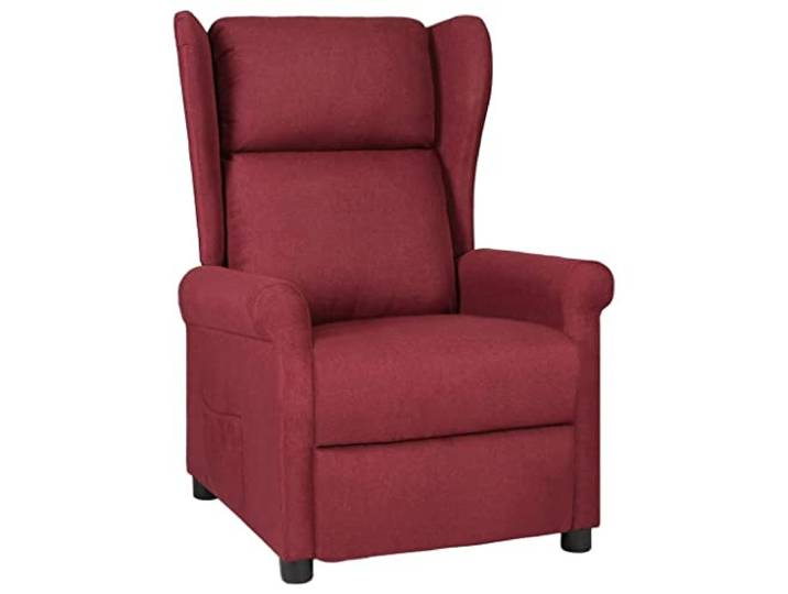 GHVBNMF Relaxsessel Manuell Verstellbar Fernsehsessel Weinrot Stoff Ergonomischer Polstersessel mit dreistufiger Liegefunktion und bequemer Schaumstoffpolsterung für das Wohnzimmer
