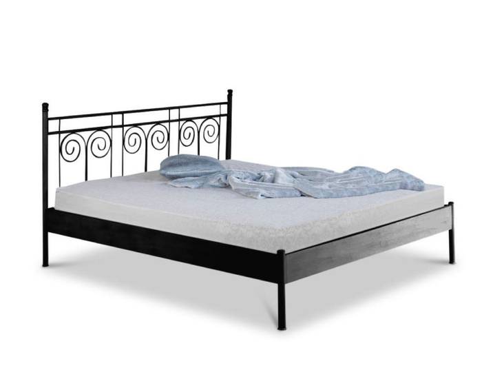 BedBox Metallbett Ida, Metallbett mit aufwendig gestaltetem Kopfteil