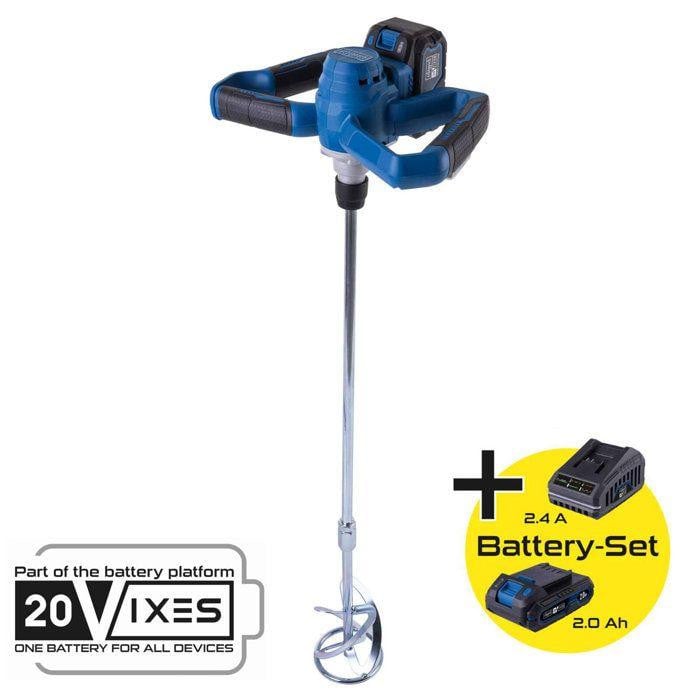 Scheppach BC-PMX100-X Cordless Mixer Set L met 1000W, 20V IXES, 4Ah Accu en 2.4A Oplader