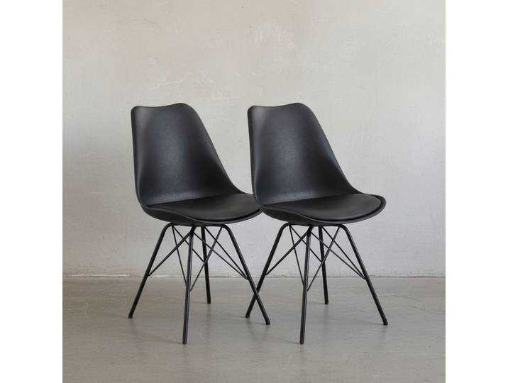 KADIMA DESIGN Esszimmerstuhl Skandinavische Esszimmerstühle, 2er Set, Kunststoff