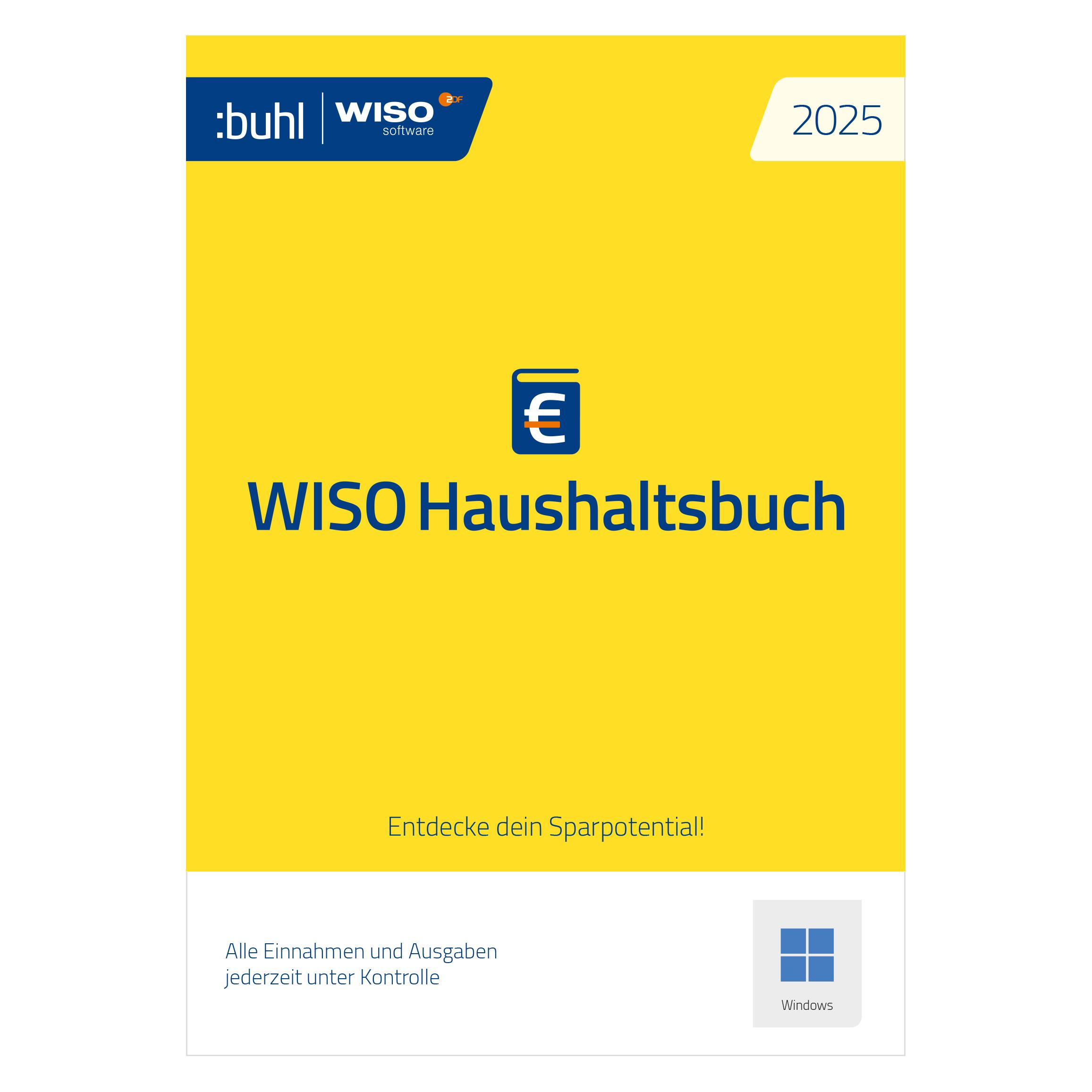 Buhl Data Service WISO Haushaltsbuch 2025 Download Code (1 User, 1 Geräte/User, unbegrenzt) (DL42954-25)