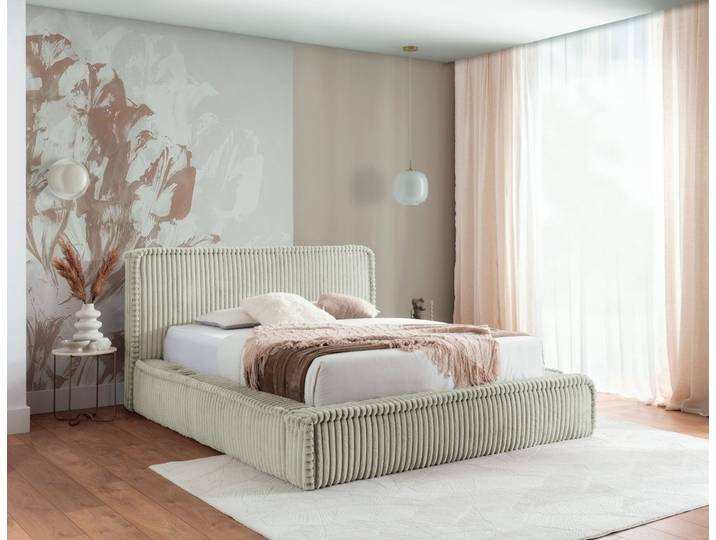 yourhouse24 Polsterbett MIDAS, trendiger Breitcord, inkl. Bettkasten & Lattenrost