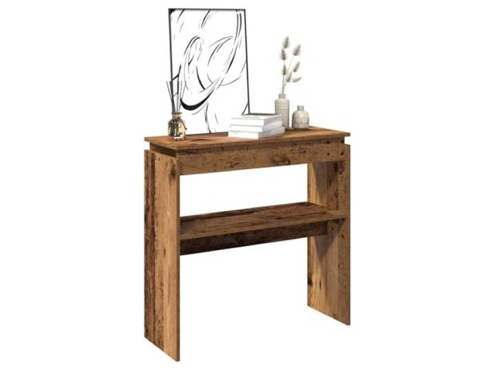 NKOPPFG Konsolentisch Altholz-Optik 102x30x80 cm Holzwerkstoff Feuchtes Tuch genügt, glatte Oberfläche, robust gegen Verformung, für Wohnzimmer und Flur