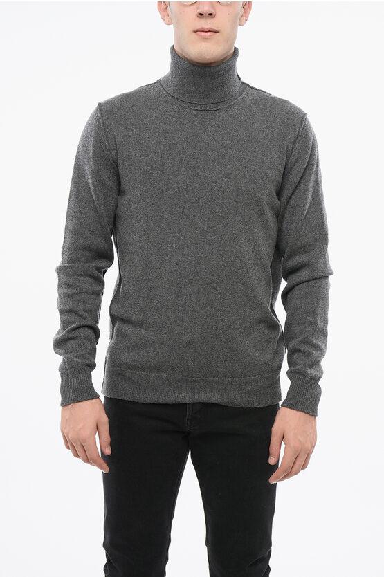MM4 MM14 Kaschmir-Rollkragenpullover in Grau