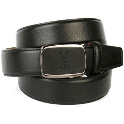 Ledergürtel ANTHONI CROWN, Damen, Gr. 115, schwarz, Leder, unifarben, Gürtel Ledergürtel, mit Golf-Prägung, Ton in Ton Steppung