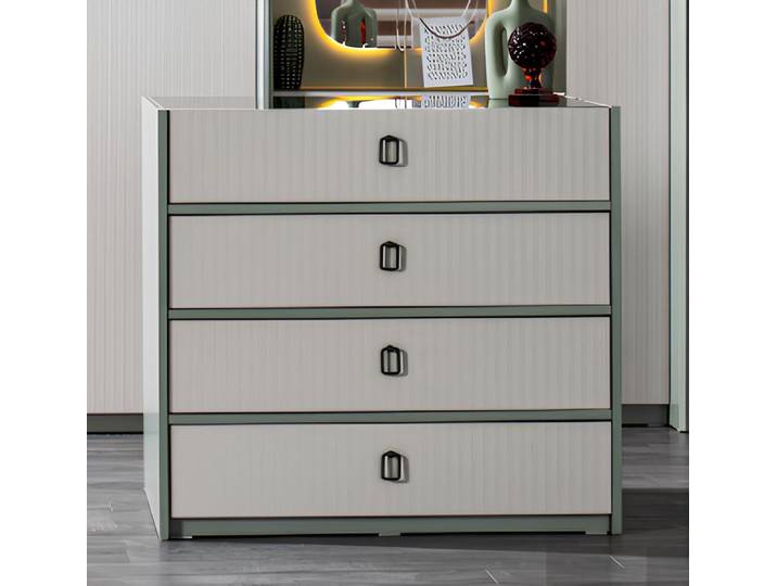 JVmoebel Kommode JVMoebel weiße Kommode mit 4 Schubladen aus Holz (1 St), Made in Europa