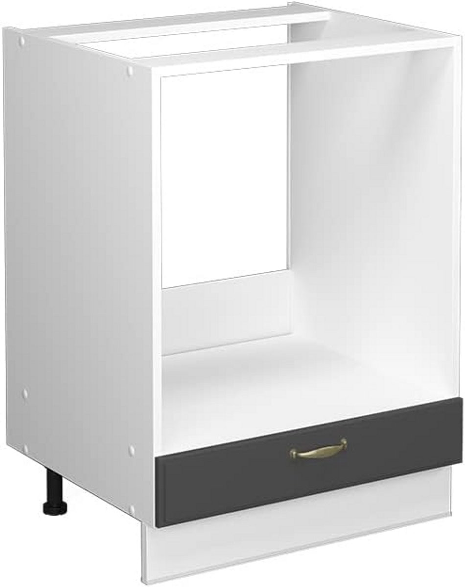 Inbouwkast voor oven 60 cm in antraciet-wit van MDF