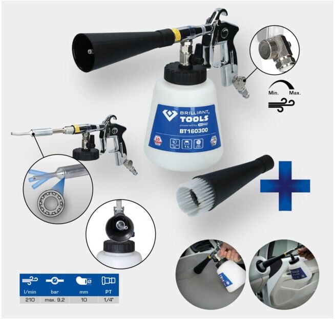 Brilliant Tools Pistolet de nettoyage pneumatique (BT160300)