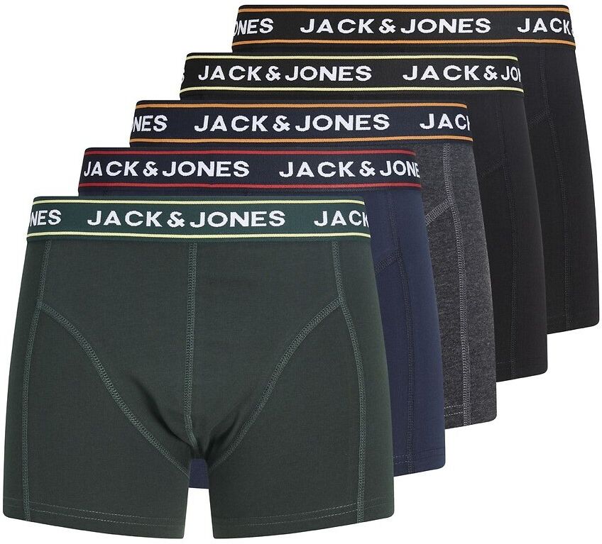 JACK & JONES Lot de 5 boxers unis