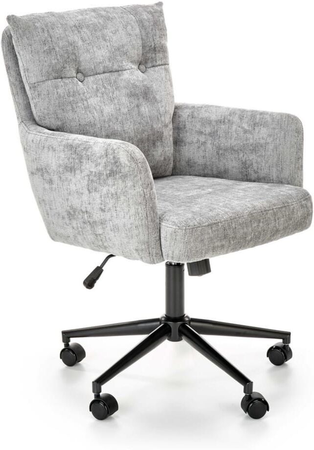 MSO Fauteuil de bureau design tissu de polyester gris Gris 70x92x59cm
