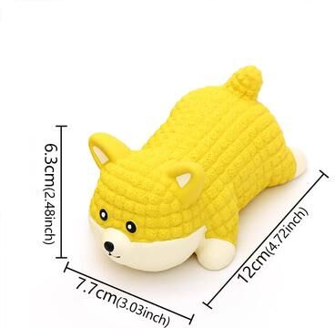 Happy Pet Pantry Bark Buddy Squeaky Latex Dog Chew Toy For Teeth Cleaning & Boredom Relief small