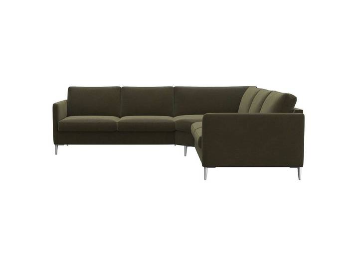 FLEXLUX Ecksofa Fiore, gleichschenklig, bequem durch hochwertigem Sitzaufbau, schmale Armlehnen, super Sitzkomfort durch Kaltschaum, Füße Alu