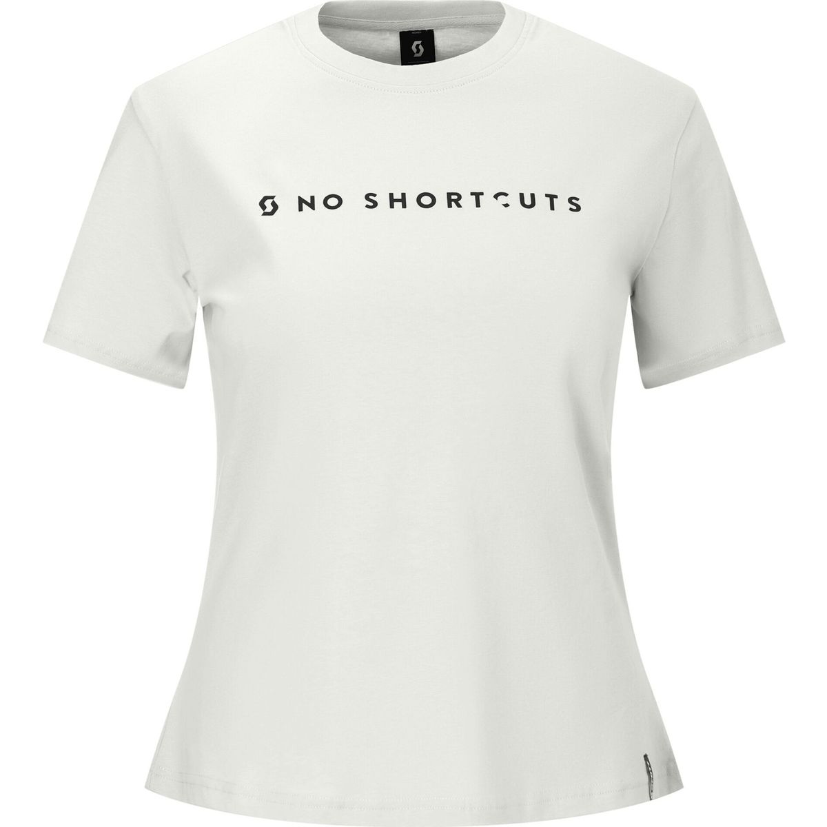 Scott Tee W's No Shortcuts SS white (0002) L 4251620002010