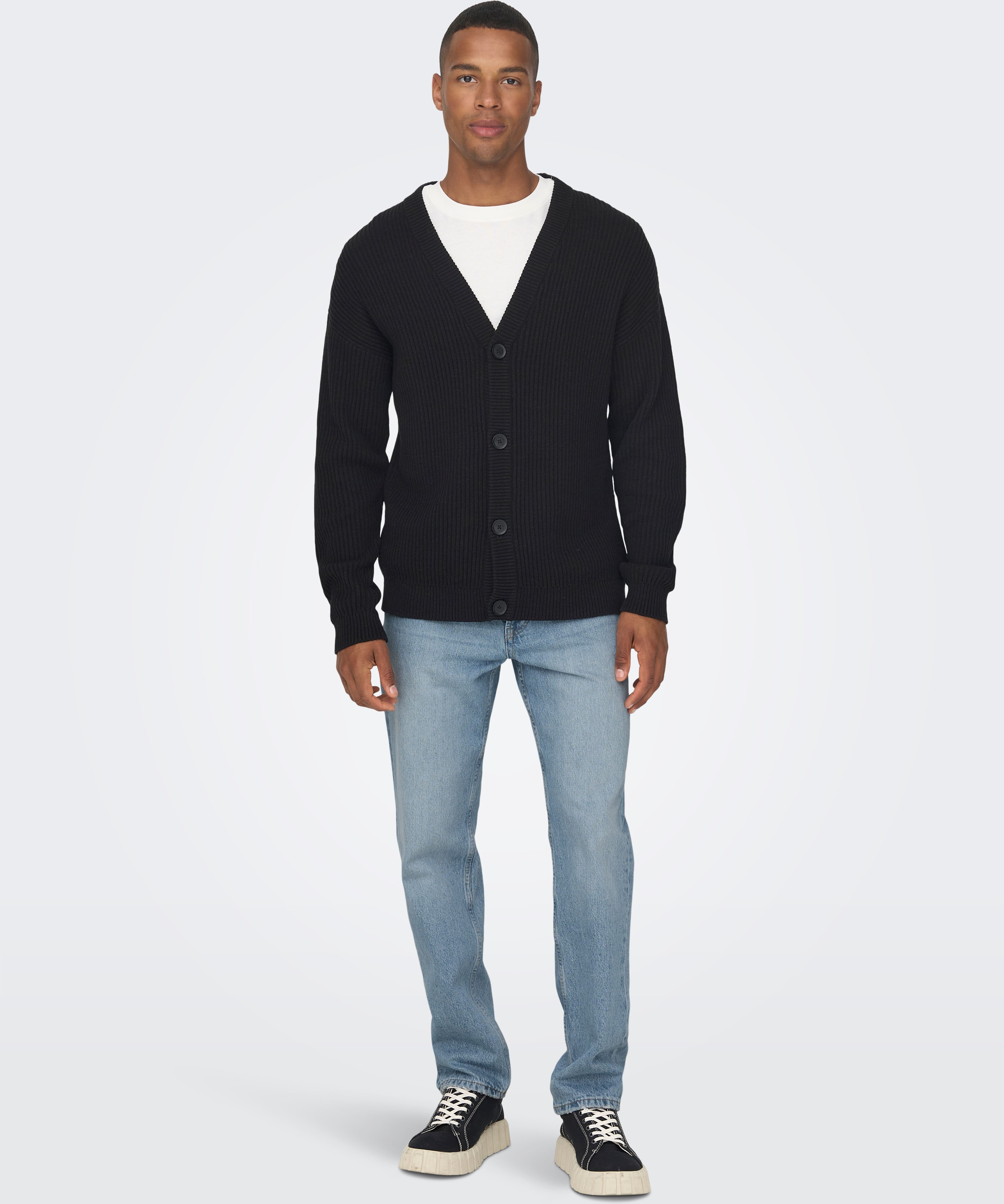 ONLY & SONS "ONSEDGE STRAIGHT BROMO 0017 DOT DNM NOOS" light blau denim 30, Länge 30