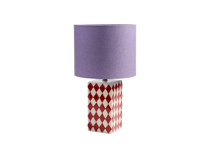 & klevering - Lampe de table Grid - Violet - Grès