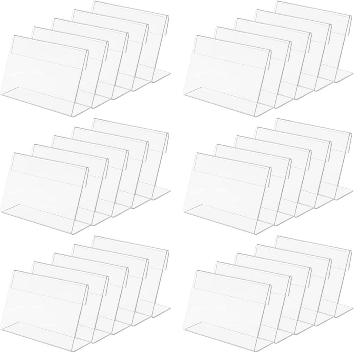 30 stuks Acryl labelhouders - Naamkaarthouders 9 x 6 cm voor winkel en kantoor