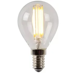 Lucide P45 LED Glühfadenlampe Ø4,5 cm E14 4W 2700K dimmbar Transparent