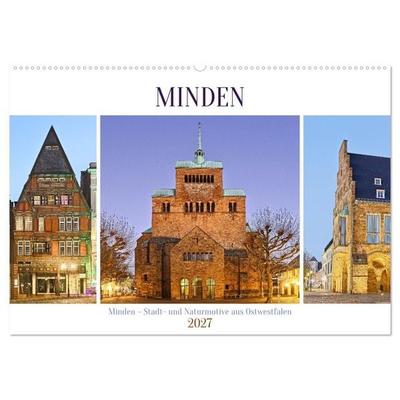 Minden – Stadt- und Naturmotive aus Ostwestfalen (Wandkalender 2027 DIN A2 quer), CALVENDO Monatskalender