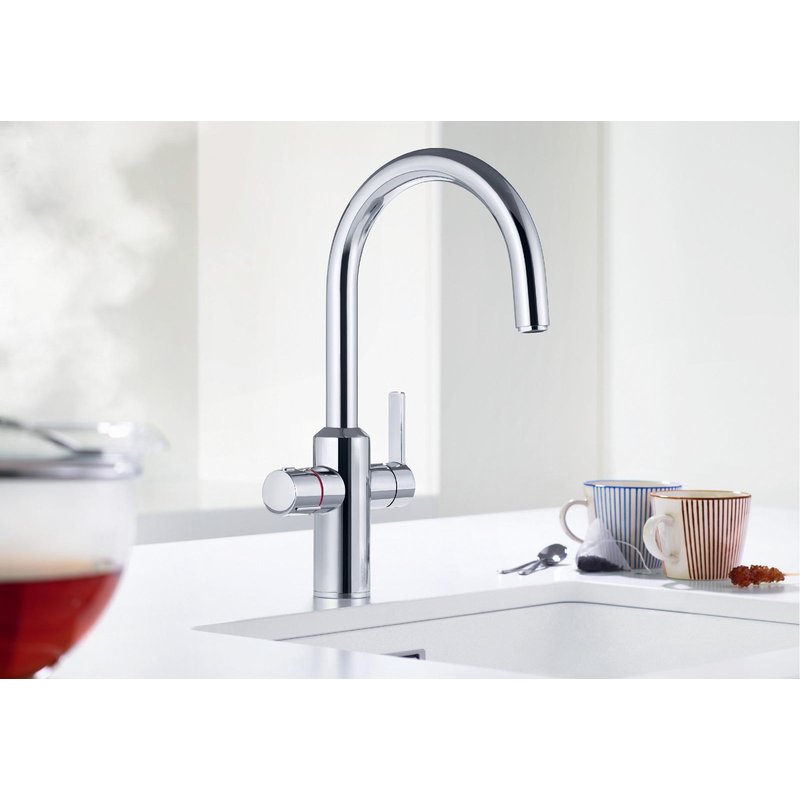 BLANCO TAMPERA Hot Smart-Armatur, metallische Oberfläche, chrom, Hochdruck