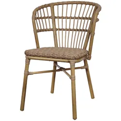Chic Antique La Rochelle Bistrostuhl aus Rattan, H82/L62/B53, Sitzhöhe 45 cm