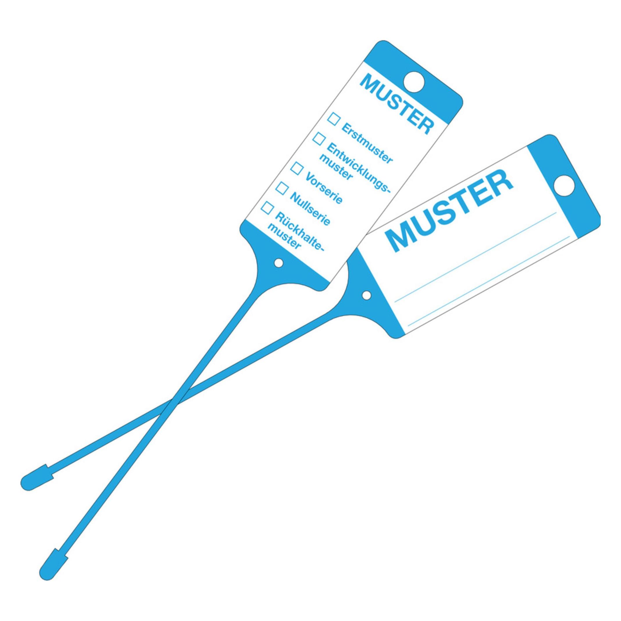 Eichner Hängeetiketten Muster blau 21,5 x 5,8 cm gelocht, 200 St. (9219-00770)