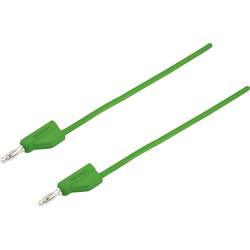 VOLTCRAFT MSB-300 Messleitung Lamellenstecker 4 mm Silikon 25.00 cm Grün 1 St. MSB-300-0.25-GR