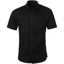 Hemd Micro-Twill kurzarm "JN684" - S - black