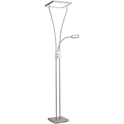LED Deckenfluter mit Lesearm, modern, dimmbar, Drehdimmer, warmweißes Licht
