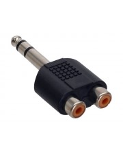 InLine Audio-Adapter RCA x 2 W bis Stereo-Stecker S Schwarz (99323)