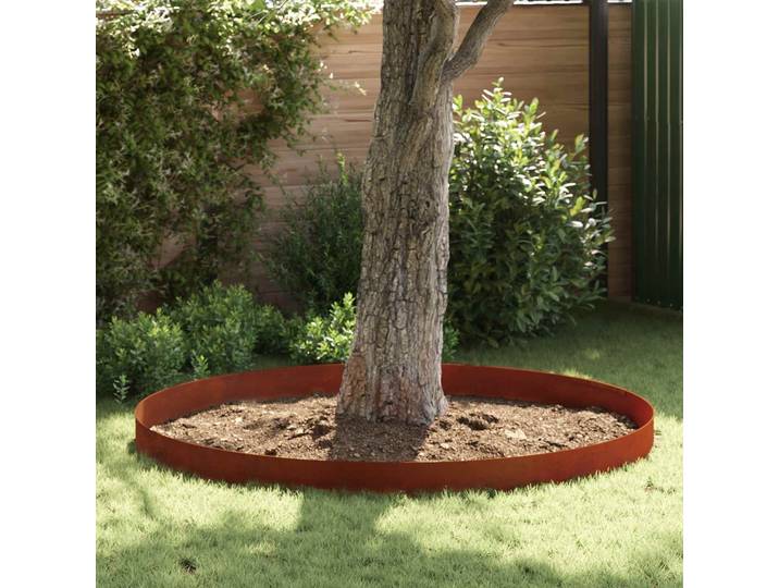 vidaXL Raseneinfassung 450 x 20 cm Wetterfeststahl Rostig