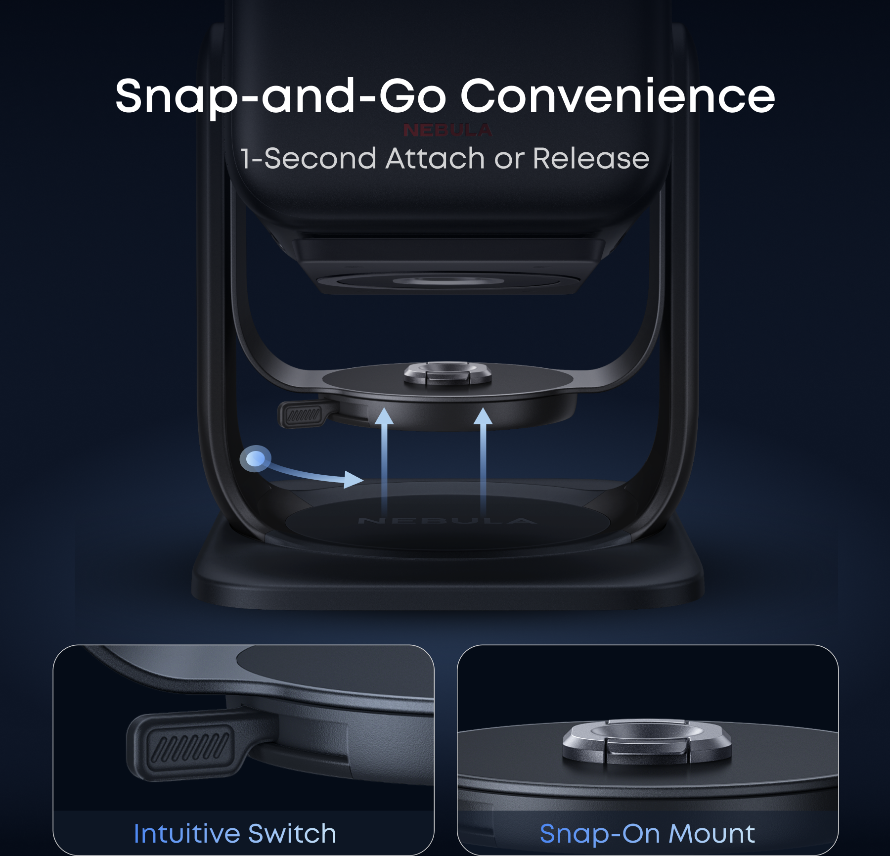 soundcore NEBULA X1 Gimbal Stand   Flexible & Auto-Lock