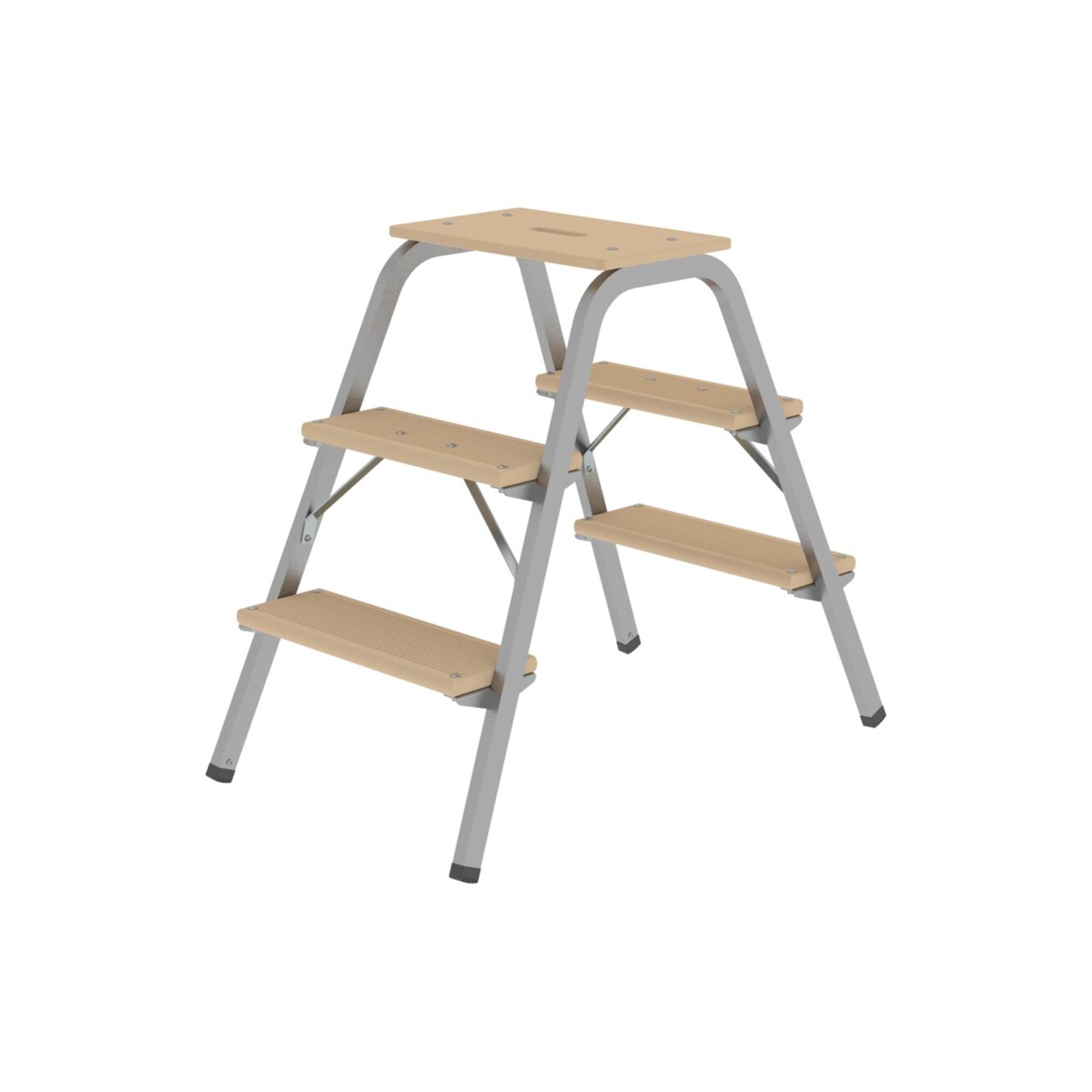 MUNK Stahl-Holz-Tritt 3 Stufen (039003)