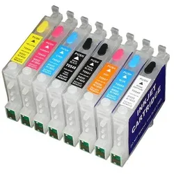 Wiederbefüllbare Tintenpatronen wie Epson T0540-T0549 für Stylus Photo R800 + R1800