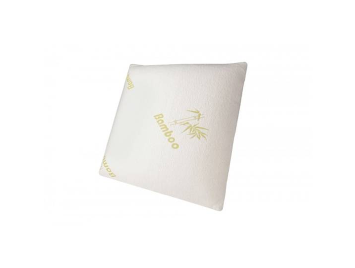 Oreiller à mémoire de forme en fibre de bambou déhoussable 60x60 cm