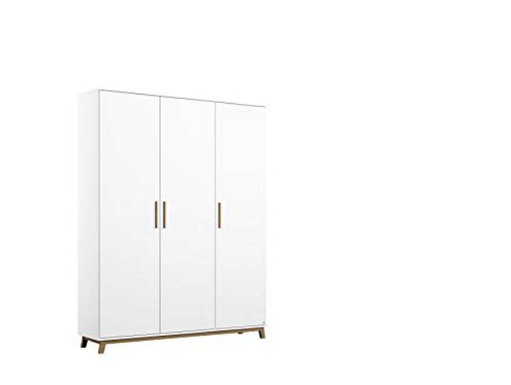 Rauch Möbel Carlsson, Kleiderschrank, Farbe Weiß, Breite 136 cm Schrank, Kinderkleiderschrank, 3-türig, für Schlafzimmer, Kinderzimmer, Babyzimmer, Garderobe, Flur