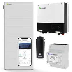 Growatt SPH5000TL3-BH-UP 5kW Hybrid Wechselrichter mit 17.9kWh Solarspeicher-Set