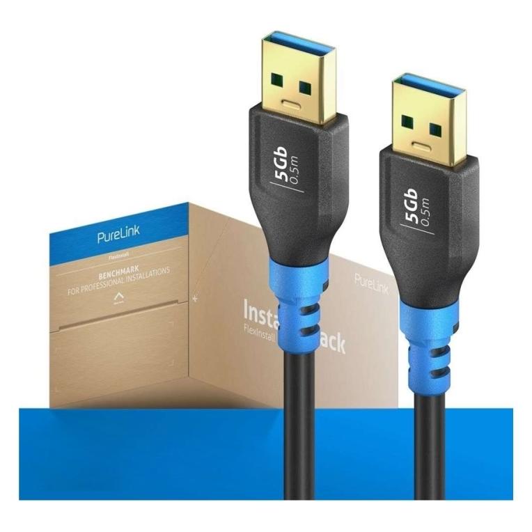 Purelink FlexInstall USB-A auf USB-A Kabel USB 3.0 5Gbps 0.50m - Installer Pack 60 stk. (0.50 m, USB 3.2 Gen 1, 15 W) (FI-U310-005-PCK)
