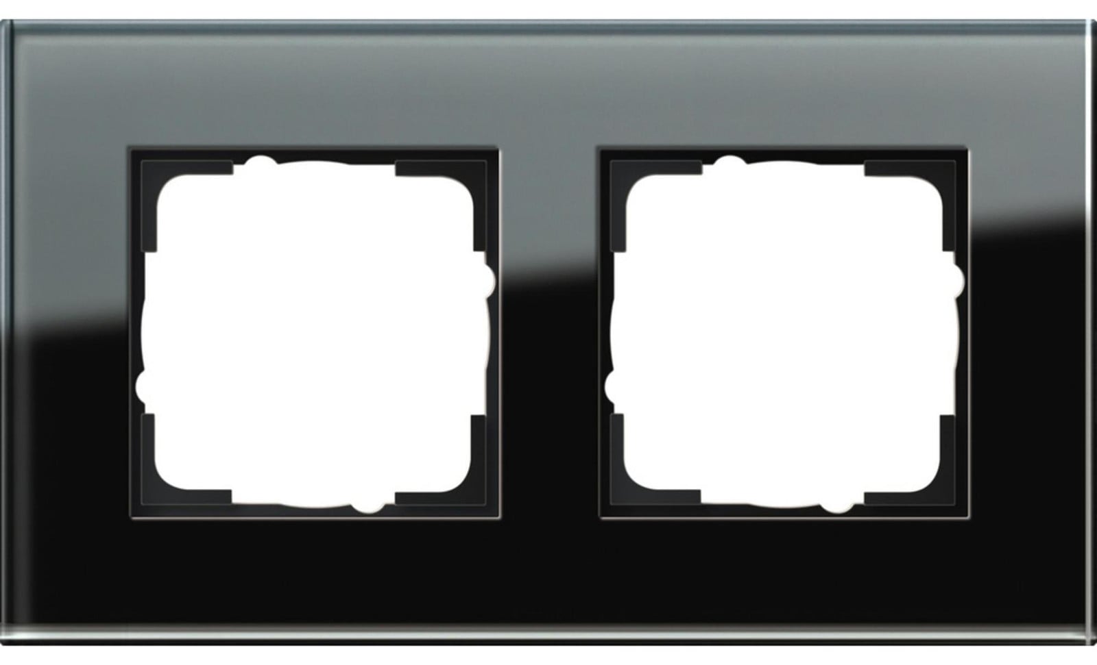 Gira inbouwframe Esprit 2-voudig glas zwart