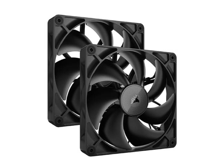 CORSAIR iCUE LINK RX140 140mm PWM Ventilatoren met iCUE LINK Systeemhub - Magnetische Koepellager - Dubbelpak - Zwart