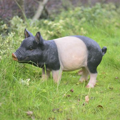 Kodotan sofa Garden Pig Statues Outdoor Decor, 26″ Realistic Resin Pig Figurines, Black Spotted Pig & Pale Pink Pig Lawn Ornaments