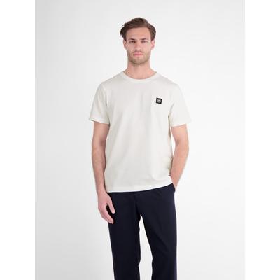 T-Shirt LERROS "T-Shirt aus Baumwoll-Jersey mit Rundhalsausschnitt", Herren, Gr. XXL, weiß (broken weiß), 100% Baumwolle, Rundhals, Shirts T-Shirt