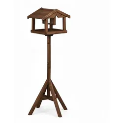 Relaxdays Vogelfutterhaus mit Ständer Braun