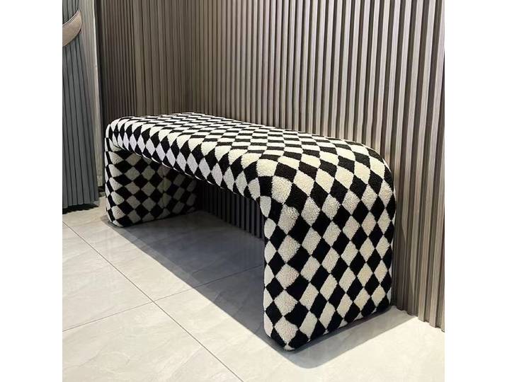 Banc ottoman de couloir, tabouret à chaussures, tabouret de canapé, banc de fin de lit, pouf de salon, mobilier nordique pour la maison