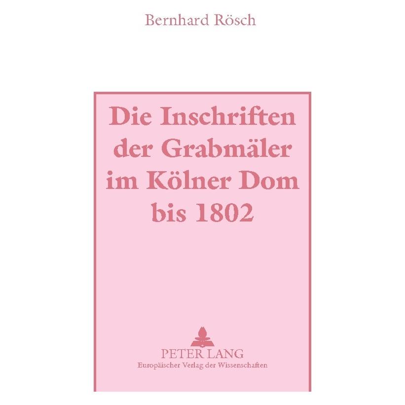 Umbreit Rösch:Die Inschriften der Grabmäler im (Deutsch, Softcover, Bernhard Rösch) (64885567)