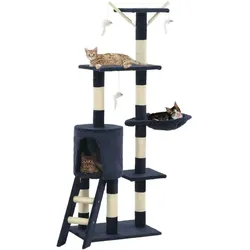 vidaXL Erik (138 cm, Dunkelblau), Katzenbaum