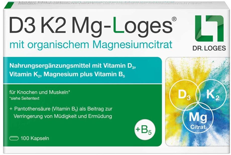 vitaminD-loges D3 K2 Mg-Loges Kapseln
