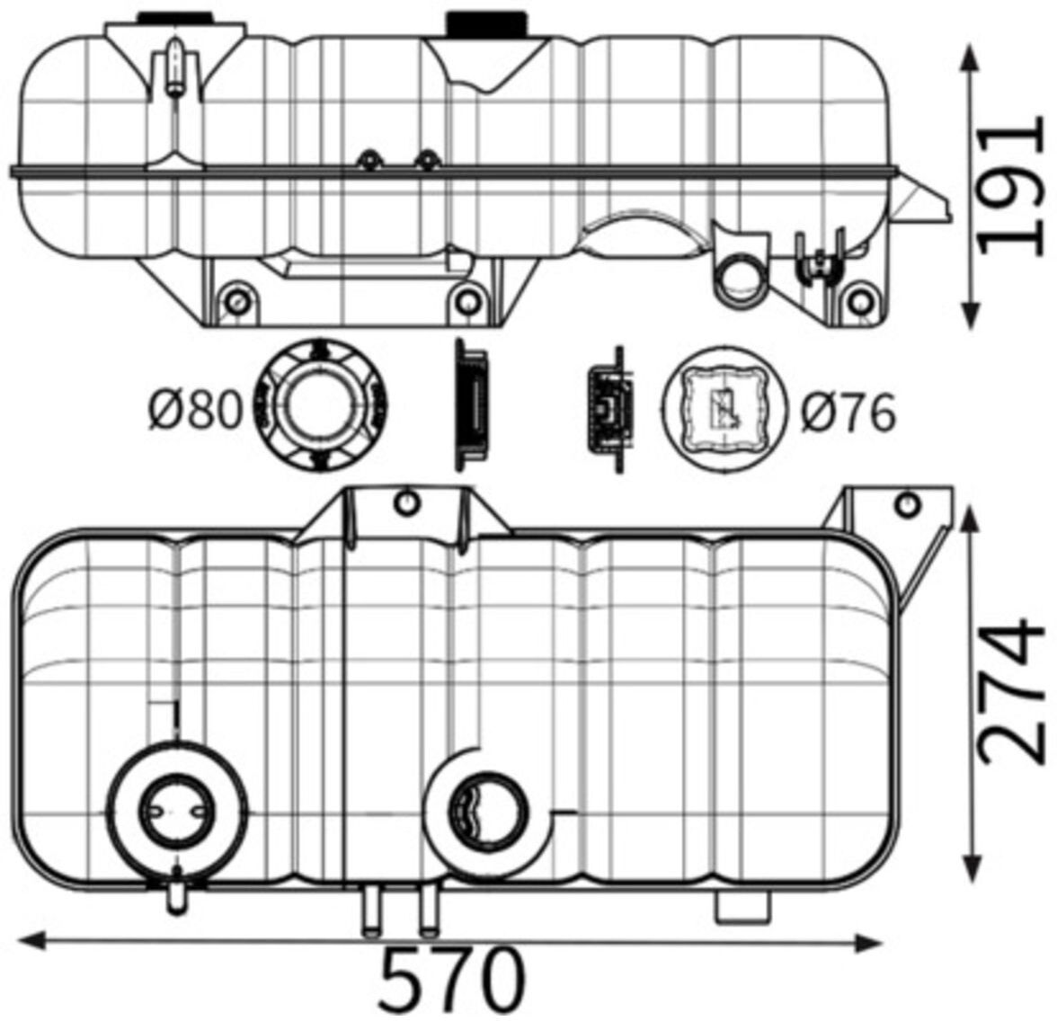Ausgleichbehälter MAHLE CRT 273 001S