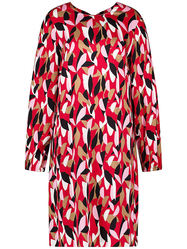TAIFUN Kleid in Rot/ Schwarz/ Weiß - 38